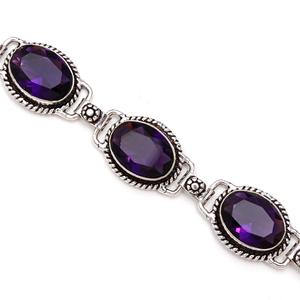 Bracelet ovale facetté en argent allemand fait main tendance et très vendu pour les fêtes et les cadeaux - Product Image 2