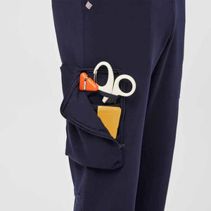 Ensemble d'uniformes médicaux de couleur unie pour hommes vente en gros clinique hôpital médecin salopette col en V mode gommage pharmacie infirmière vêtements - Product Image 6