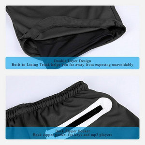 Shorts de course sportifs de qualité supérieure, couleur unie, taille mi-haute, polyester/nylon, séchage rapide, fermeture à cordon, pour hommes, vente flash - Product Image 5