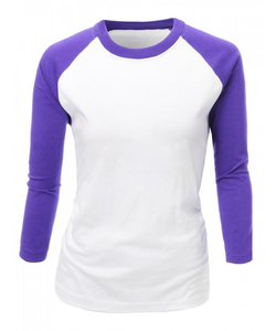 Camisetas de alta calidad OEM 310gsm camisetas raglán 100% algodón personalizado liso camisetas de manga raglán para mujer - Product Image 3