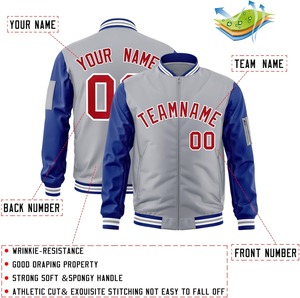 Veste universitaire avec couleurs contrastées nom d'équipe personnalisé numéro broderie personnalisé collège Bomber Letterman veste livraison directe - Product Image 3