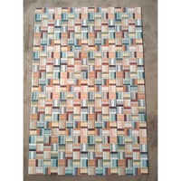 Carrelage mural décoratif en céramique 20 x 30 cm, motif rayures pastel, carrelage en céramique multicolore à rayures