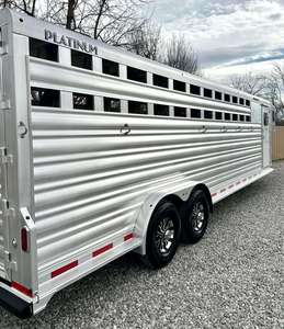 Remorque de transport de bétail de haute qualité, remorque à benne basculante, camion neuf, capacité de 45 m³ et 45 kg, pour chevaux/bovins/chèvres/moutons, toutes tailles disponibles - Product Image 4