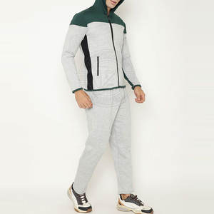 Ensemble de survêtement décontracté pour homme, grande taille, 100 % coton, couleur unie, collection hiver OEM - Product Image 2