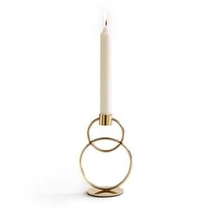 Porte-bougie rond en métal fait main de qualité supérieure avec une brillance antique, adapté aux temples, mariages, fêtes et festivals culturels - Product Image 5