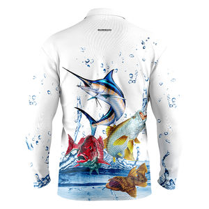 Veste à capuche à manches longues pour homme Séchage rapide UPF 50 Sublimation imprimée Protection UV Vêtements de pêche respirants et imperméables - Product Image 6