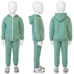 Conjunto Deportivo de 2 Piezas para Niños, con Capucha, 100% Algodón, Estampado, para Exteriores, al por Mayor, Transpirable, con Cintura Elástica - Product Image 2