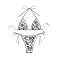 Traje de baño con estampado Floral de un hombro para mujer, conjunto de Bikinis de verano con cuello Halter Paisley - Product Image 2