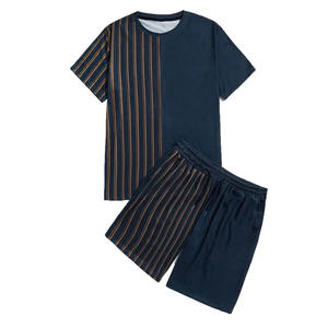 <b>Men</b> <b>Shorts</b> Set Summer <b>Men</b> Custom black & <b>white</b> Color T-shirt with Matching <b>Shorts</b> Cotton Twin Set - Product Image 3
