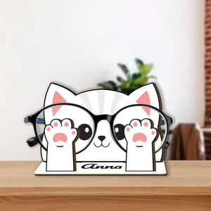 Soporte de Madera con Forma de Gato para Anteojos, Soporte con Nombre Personalizado, Práctico Escritorio, Decoración de Estudio, Regalo Único para Amantes DE LOS Gatos - Product Image 5