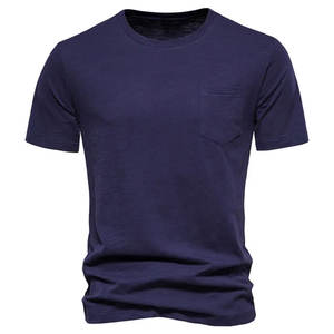 100% algodón hombres camiseta Casual suave Fitness verano Camisetas hombres cuello redondo manga corta Camiseta sólida para hombres - Product Image 5