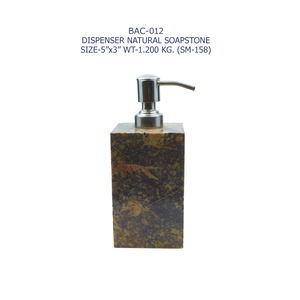 ตู้จ่ายสบู่หินอ่อนสี่เหลี่ยมสีน้ำตาลธรรมชาติที่เหนือกว่าอุปกรณ์ตกแต่งห้องน้ำสำหรับบ้านและโรงแรม - Product Image 4