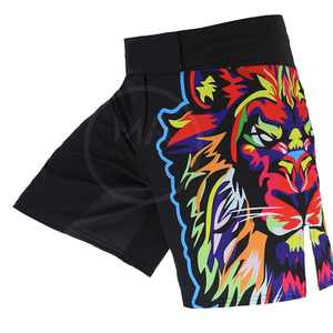 Diseñe su propio estilo callejero Patrón sólido Pantalones cortos MMA para hombres Secado rápido Transpirable Personalizable - Product Image 5