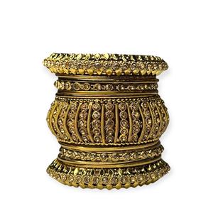 Bracelets de mariage tendance géométriques plaqués or de qualité supérieure avec imitation de perles, pour les mariages, les anniversaires, les occasions festives, qualité d'exportation - Product Image 1