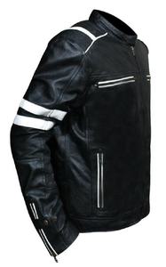 Veste en cuir pour motocycliste homme, style café racer rétro, style moto, cuir véritable, veste de course pour moto, vente en gros - Product Image 2