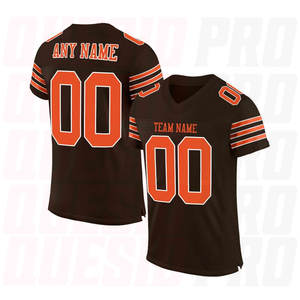 Maillot de football américain en tissu pour homme, personnalisé, style vintage, chemise de rugby, vêtements de sport décontractés, vêtements d'entraînement, activités d'équipe de football - Product Image 1