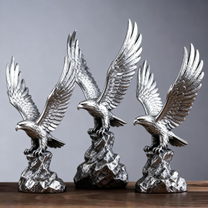 Ornement de maison européen, décoration de bureau, artisanat en résine, figurine personnalisée d'aigle, de cerf, de dragon chinois, de paon pour la décoration de la maison - Product Image 1