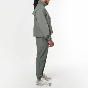 แจ็กเก็ตชุดวอร์มวิ่งสำหรับผู้ชายเสื้อแจ็คเก็ตผ้าโพลีเอสเตอร์มีซิปแห้งเร็ว - Product Image 4