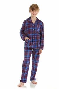 Ropa de dormir con estampado de franela para hombre de 2 piezas de alta calidad, vestido informal para adultos y niños para todas las estaciones, verano, invierno y primavera - Product Image 2