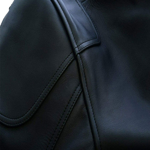 Cuero genuino 2024 nueva moda manga larga cuero genuino chaqueta de moto motocicleta y carreras de autos chaquetas con logotipo personalizado - Product Image 3
