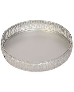 Luxury Silver Aluminium Round Tray For Wedding Home Decoration in Wholesale Price From India - Product Image 4