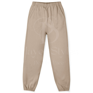 Pantalon de survêtement baggy personnalisé de haute qualité pour hommes en coton noir blanc léger jambe large plat mi Service OEM - Product Image 2