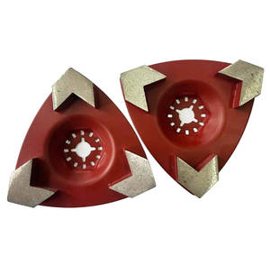 Plaque de meulage diamantée oscillante multi-outils à interface fermée avec trois segments en forme de flèche pour la préparation des surfaces - Product Image 3