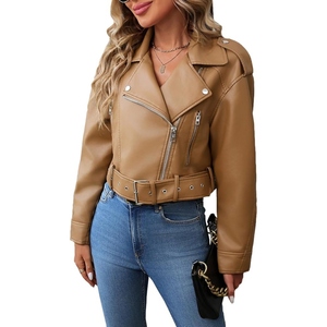 Veste de moto en cuir d'agneau véritable pour femmes, style streetwear, vêtements de motard, finition de haute qualité - Product Image 3