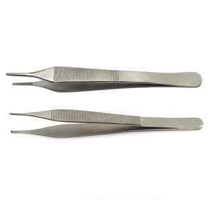 Venta al por mayor Adson marrón pinzas de disección dientes tejido quirúrgico Acero inoxidable Manual cirugía General instrumentos médicos - Product Image 6