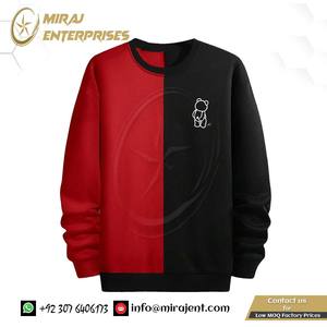 Casual Breathable Oversized Graphic Letter Long Sleeve Thermal Crewneck Drop Shoulder <b>Sweatshirt</b> Tops Red and <b>Black</b> - Product Image 2