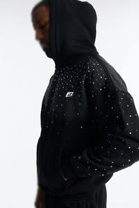 เสื้อฮู้ดดี้ผู้ชายไซส์ใหญ่พิเศษ ผ้าฝ้าย 100% ตกแต่งด้วยคริสตัล ทรงโอเวอร์ไซส์ ใส่ได้ทั้งชายและหญิง ระบายอากาศได้ดี รับสกรีนโลโก้ คุณภาพสูง - Product Image 2