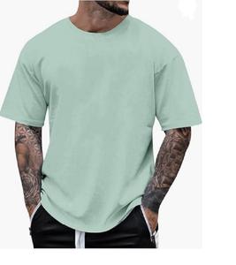 T-shirts grande taille décontractés pour hommes en tissu tricoté respirant à manches courtes et anti-boulochage fabriqués au Bangladesh - Product Image 1
