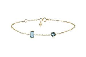Blue Topaz Bracelet Delicate Gold Chain <b>Anklet</b> Jewellery <b>for</b> <b>Women</b> and Girls Wear in Wedding Part, Special Occasion <b>Anklet</b> - Product Image 2