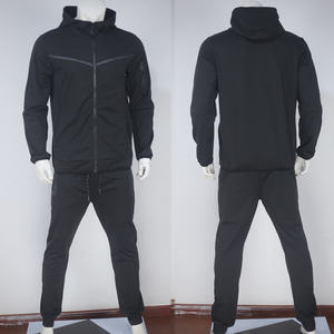 Chándales de algodón de lana Tech con logotipo personalizado de alta calidad para hombre, Sudadera con capucha y pantalón de 2 piezas para hombre, ropa de calle, ropa deportiva de moda para hombre - Product Image 4