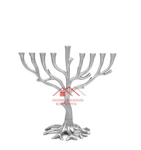 เชิงเทียนเมโนราห์เหล็กดีไซน์คลาสสิกสำหรับตกแต่งในเทศกาลยูดายิกแบบดั้งเดิม - Product Image 2