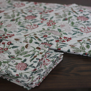 Bloc de main en coton indien de qualité supérieure imprimé Rectangle et nappe à manger florale ronde 72 pouces pour la maison de mariage - Product Image 6