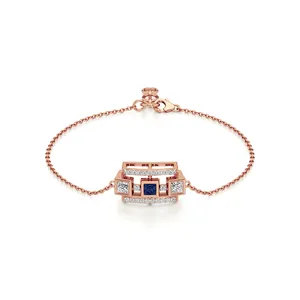 จี้สร้อยข้อมือแบบปรับเปลี่ยนได้ประดับไพลินและเพชร Elysian - Product Image 1