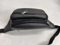 Sac banane en cuir véritable, forme baril, élégant, pratique, imperméable, durable, résistant aux déchirures, unisexe, pour usage extérieur
