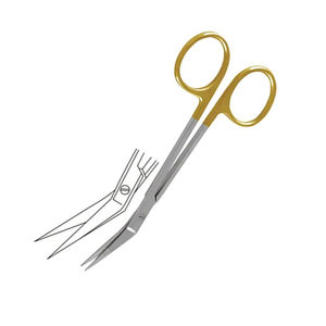 Tijeras Quirúrgicas Dean de 17 cm, Acero Inoxidable, Borde Curvo de Sierra, Carburo de Tungsteno, para Cortar Vendajes y Encías, por SurgiRight - Product Image 2