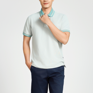 Hommes pour polos Tissu Oxford à motif solide Logo brodé personnalisé Tissage exquis Uniformes de golf Prix de gros - Product Image 1