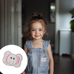 Éco-cousu sur appliques feutre tissu broderie mignon dessin animé <span class=keywords><strong>animaux</strong></span> Logo étiquettes patchs pour enfants et bébé - Product Image 2