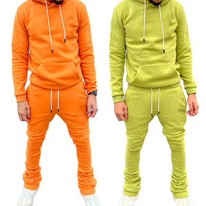Ensemble de pantalons de survêtement à capuche baggy en molleton de coton lourd personnalisé Survêtements surdimensionnés écologiques pour hommes pour l'hiver - Product Image 1