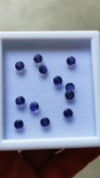 Vente en gros de gemmes naturelles à facettes en iolite bleue de 2mm 3mm petit saphir bleu rond pour bijoux Lot de mêlée de pierres précieuses bleues en vrac