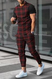 Conjunto de 2 piezas de chándal para hombre, ropa deportiva para correr con estampado 3D de verano, camiseta de manga corta, pantalones largos, ropa de calle informal - Product Image 5