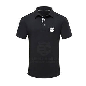 Venta al por mayor de calidad superior de los hombres 100% algodón para los polos de diseño de patrón sólido con el mejor material de contraste de color de punto - Product Image 1