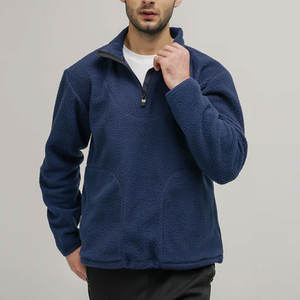 Sweat-shirt d'hiver classique pour homme en polaire sherpa à demi-zip, imprimé numériquement, écologique, respirant, confortable, décontracté, pour la détente - Product Image 1