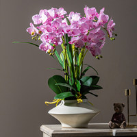 Arrangement d'orchidées Phalaenopsis artificielles roses en pot, fleurs artificielles pour la réception de spa et la vente en gros en showroom