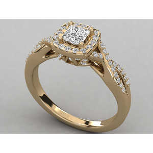 Bague solitaire en or 18 carats pour femmes, diamant brillant cultivé en laboratoire - Product Image 4