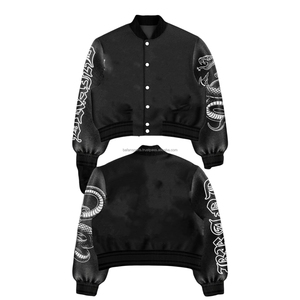 Chaquetas Letterman Varsity personalizadas Cuerpo de lana Mangas de cuero genuino Ropa de invierno Chaqueta elegante y elegante para hombre - Product Image 1