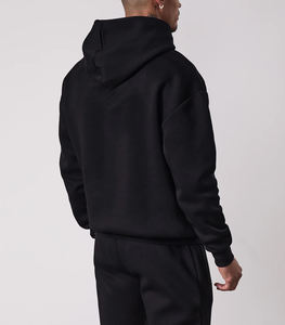 Top selling article basics <b>men's</b> hoodies 100% Cotton <b>oversized</b> custom printed logo breathable loose fit solid color <b>mens</b> <b>hoodie</b> - Product Image 6